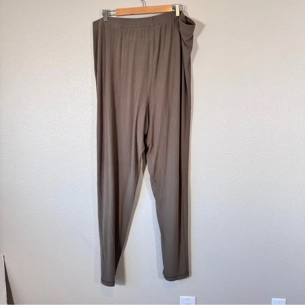 Skims Green Drawstring Waist Casual Lounge Pants Women’s 4X Wide Leg Comfy